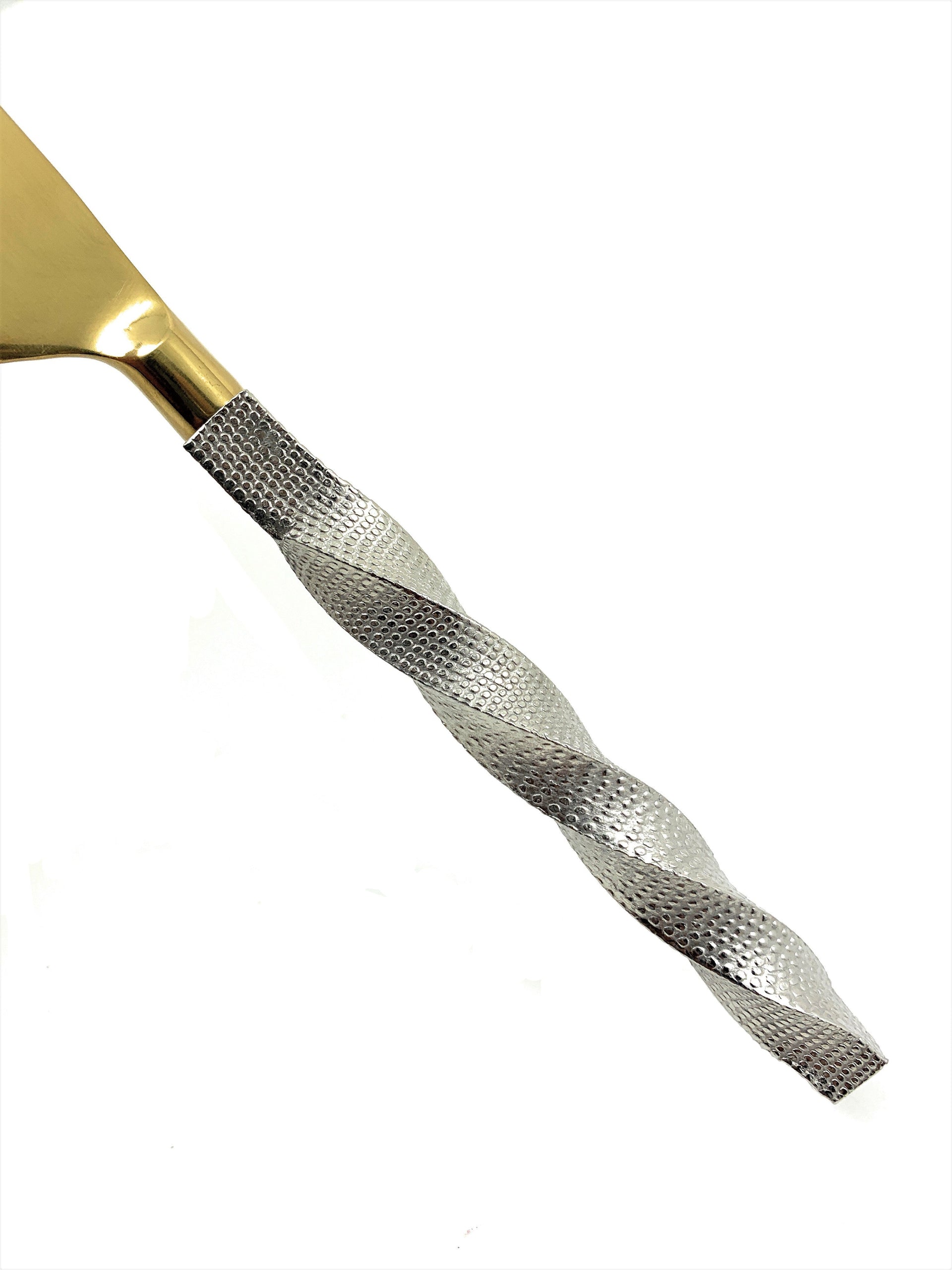 Golden Stainless Steel Flatware Set of 5 PC (Twsited)