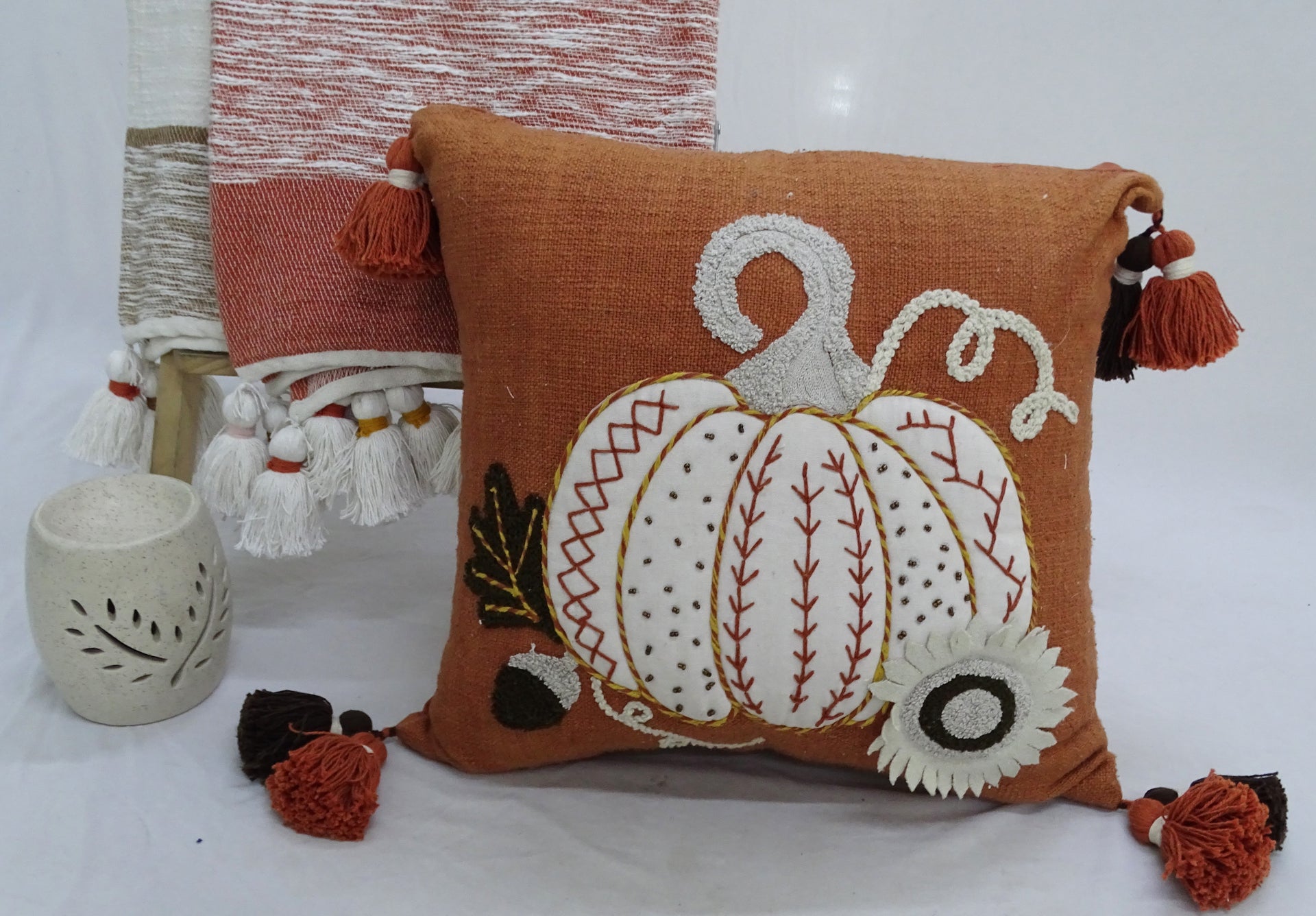 Fall Pumpkin Pillow for Halloween with Insert 20
