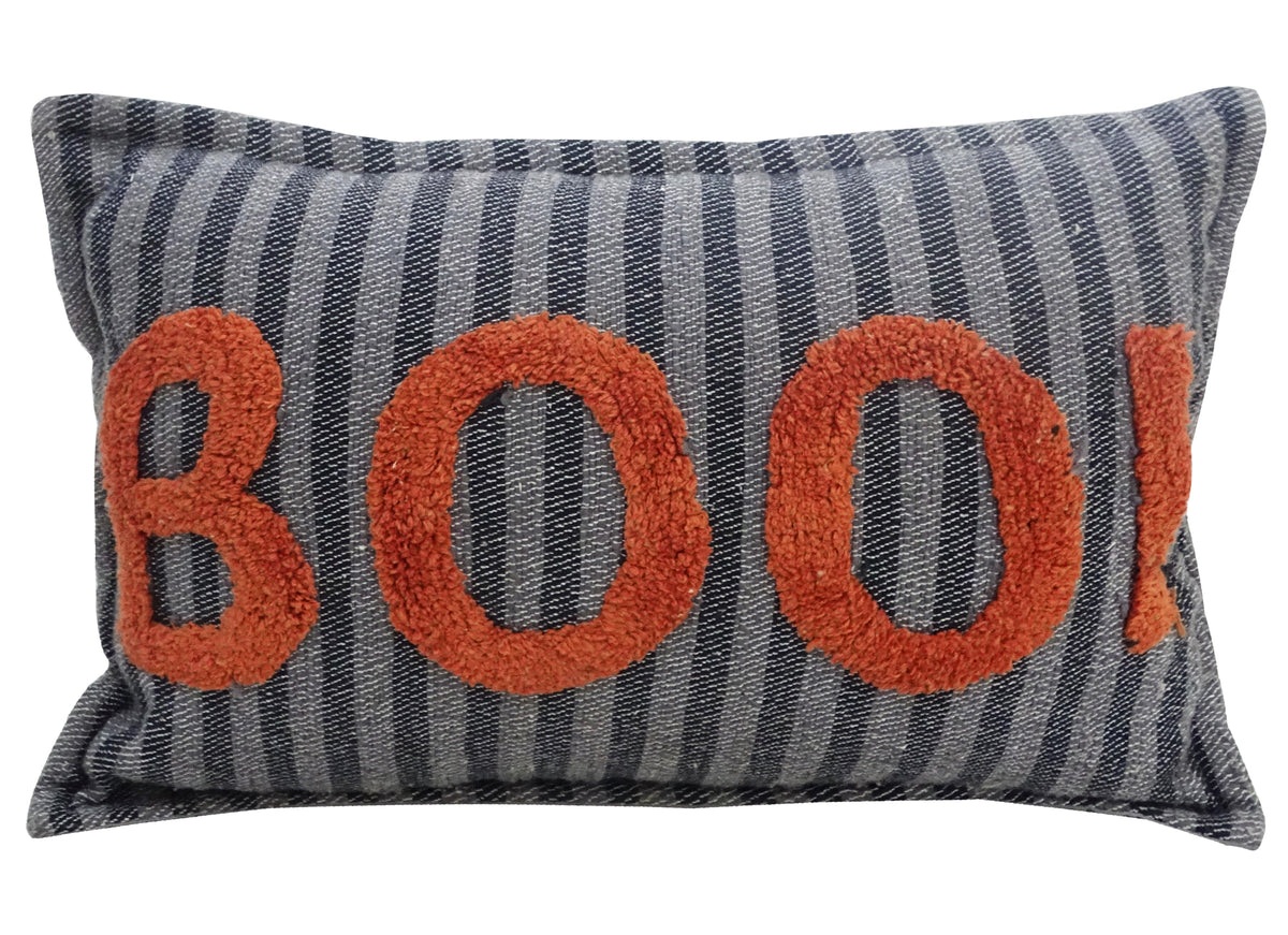 Vibhsa Halloween Throw Pillow Texted BOO! 14