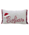 Christmas Throw Pillow for couch- Believe 14
