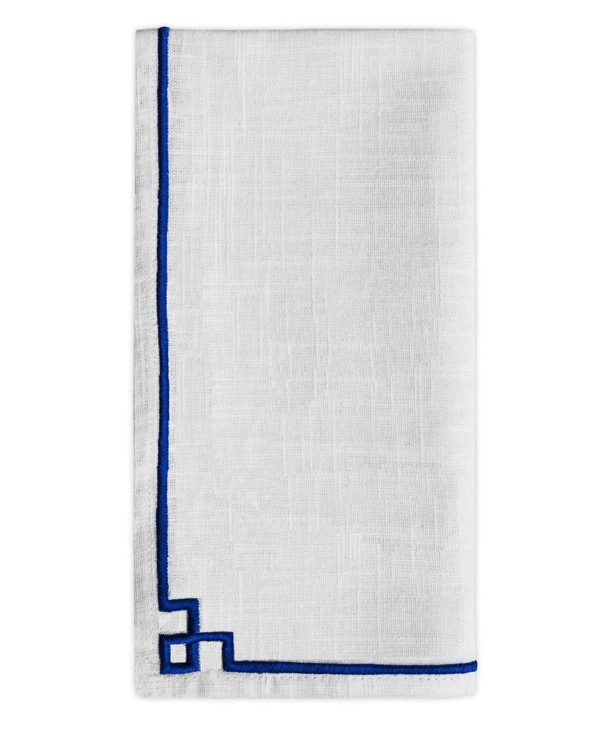 Vibhsa Cotton Table Napkins | Set of 4, Blue Embroidery, 20