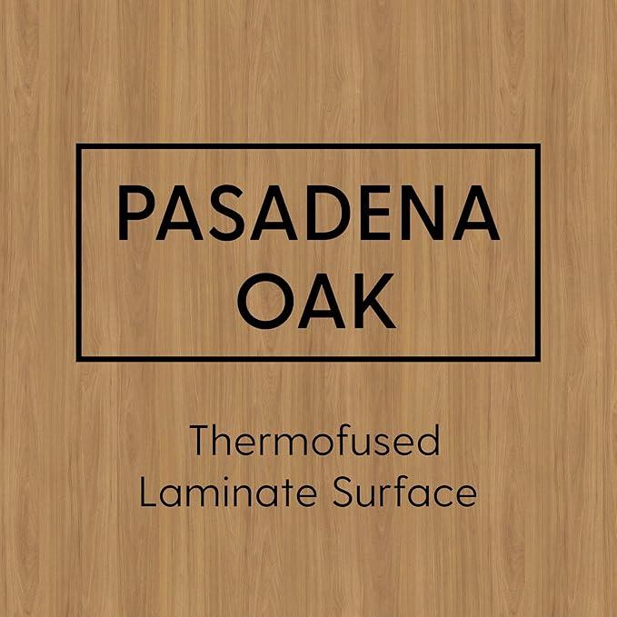 Factory Direct Partners FDP Rectangle (24 x 36 inch) Classroom Table with Adjustable Chunky Toddler Legs (15-24 in); Preschool, Kinder and Daycare Furniture - Pasadena Oak Top/Black Edge and Legs