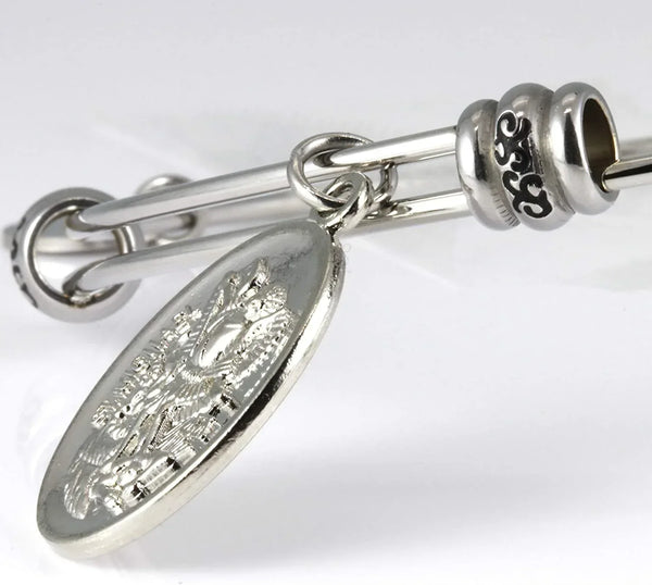 Archangel Michael | Protection Bracelets for Women Stainless Steel St Michael Bangle of Religious Jewelry for Women of Saint Michael or San Miguel Arcangel Protection Bracelet for Men and Women - Gifts for You 'n Me