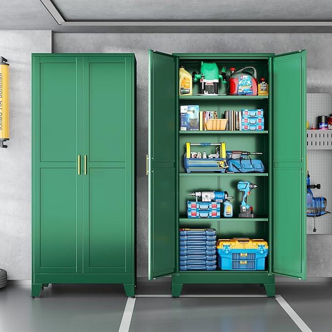 Green Metal Storage Cabinet,75