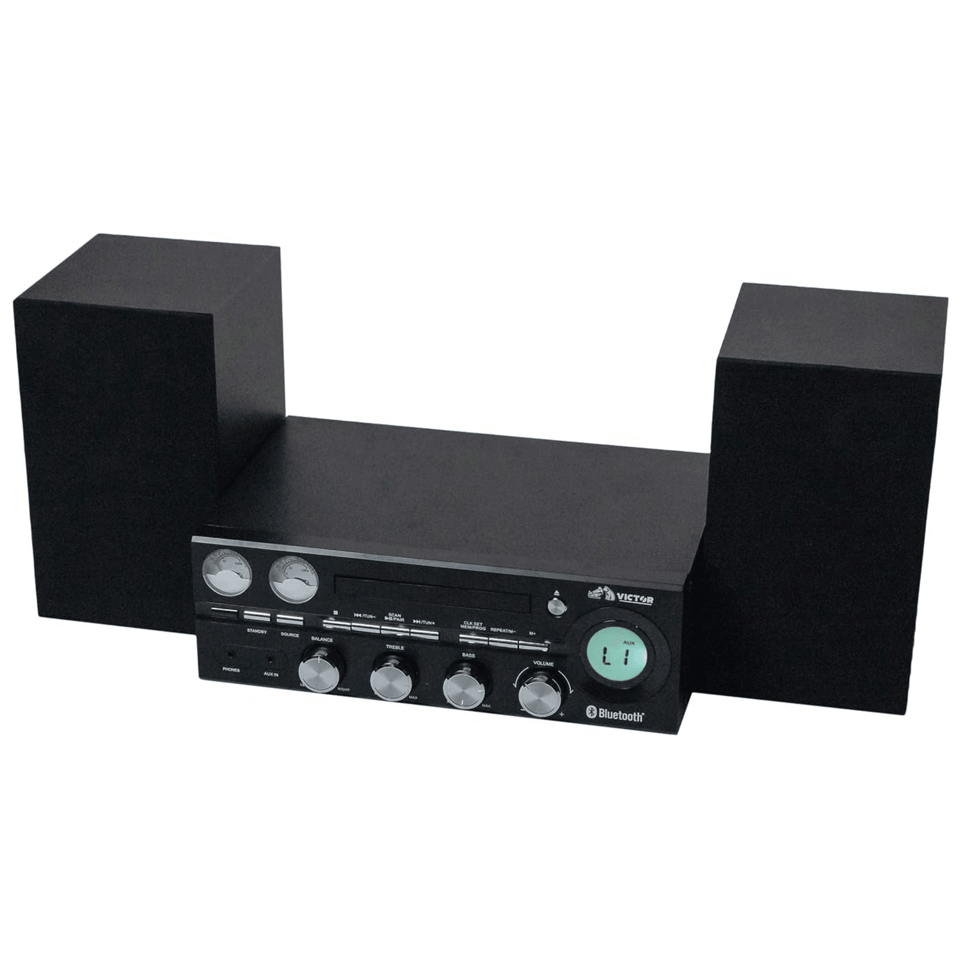 Victor Milwaukee 50W Desktop CD Stereo System Black - Refurbished