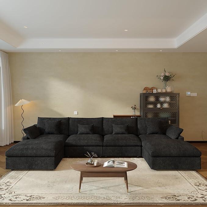 JACH U-Shaped Sectional Couches for Living Room, Cloud Sectional Couch with Deep Seat, 155.9