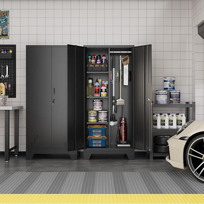 Metal Storage Cabinet with Locking Doors, 61