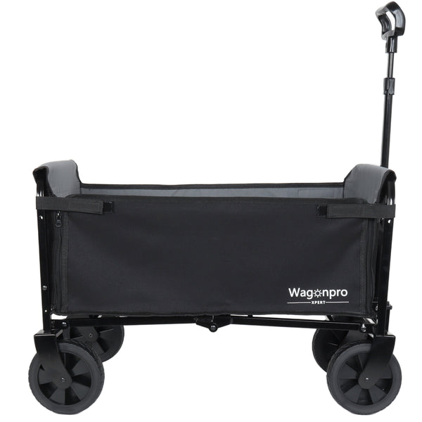 All-in-One Convertible Folding Trolley with Bench Seat and Dog Leash