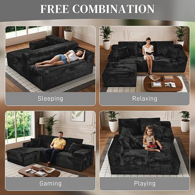 Modular Sectional Sofa Cloud Sectional Couch, 107