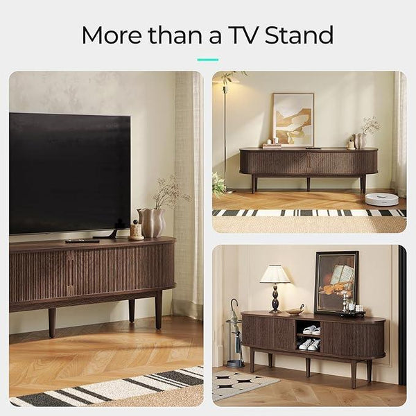 LINSY HOME Fluted TV Stand for 75