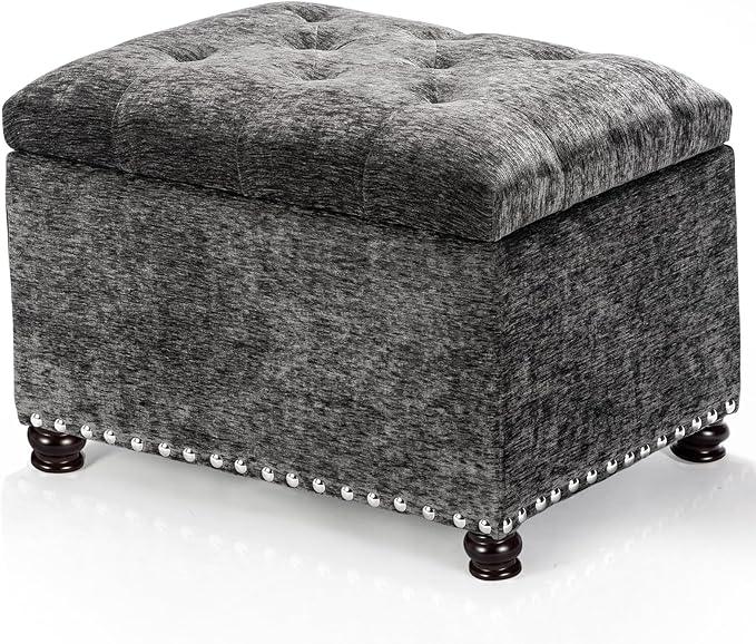 Joveco Storage Ottoman Bench, Rectangle 24