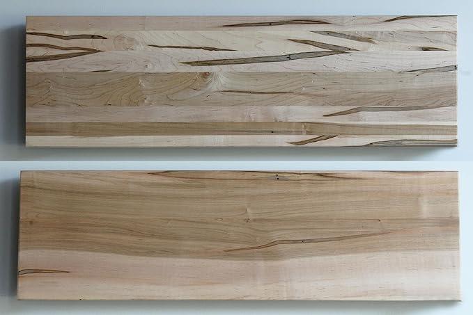 Urban Legacy Deep Floating Shelves | Wormy Maple with Furniture Grade Clear Coat | Low Profile Brackets | Set of 2 (36