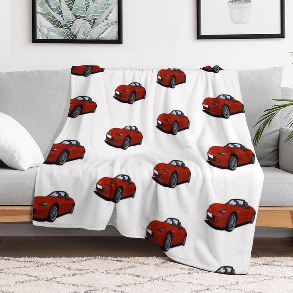 MX5Miata Red Comfort Throw Blanket