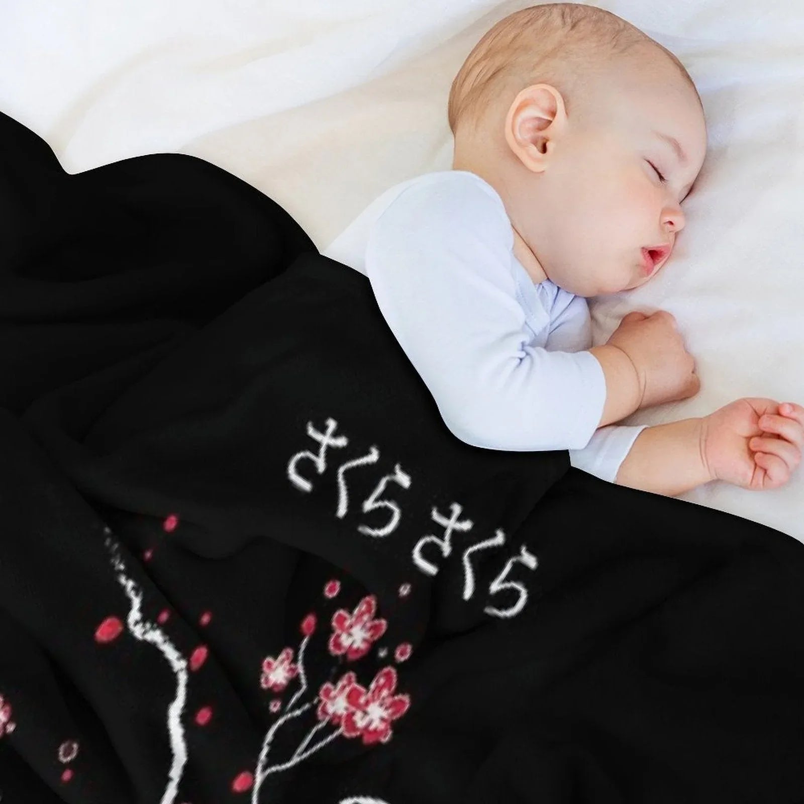 Sakura Sakura (White) Throw Blanket
