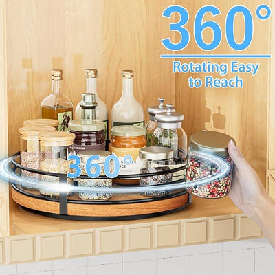 Wood Lazy Susan Turntable Organizer - 11