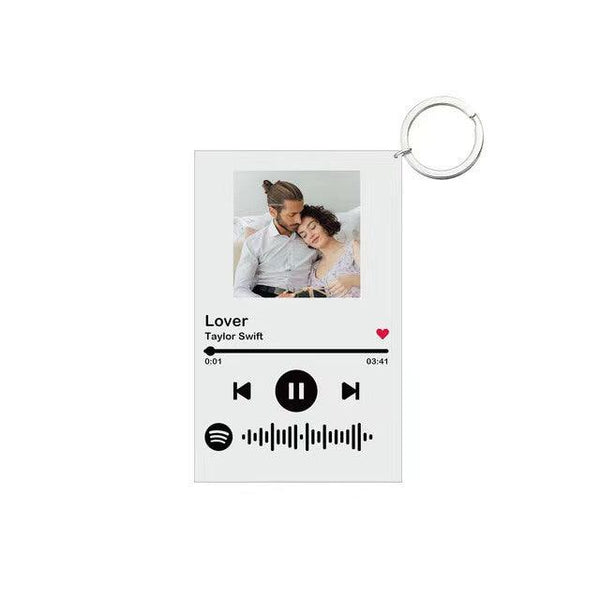Acrylic keychain personalized music card DIY pattern