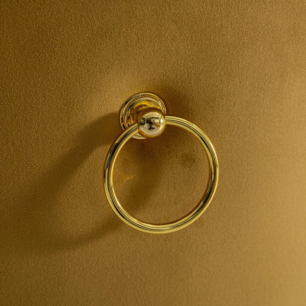 Nikki Collection Modern Tufted Solid Wood Velvet Upholstered Dining Chair with Gold Legs