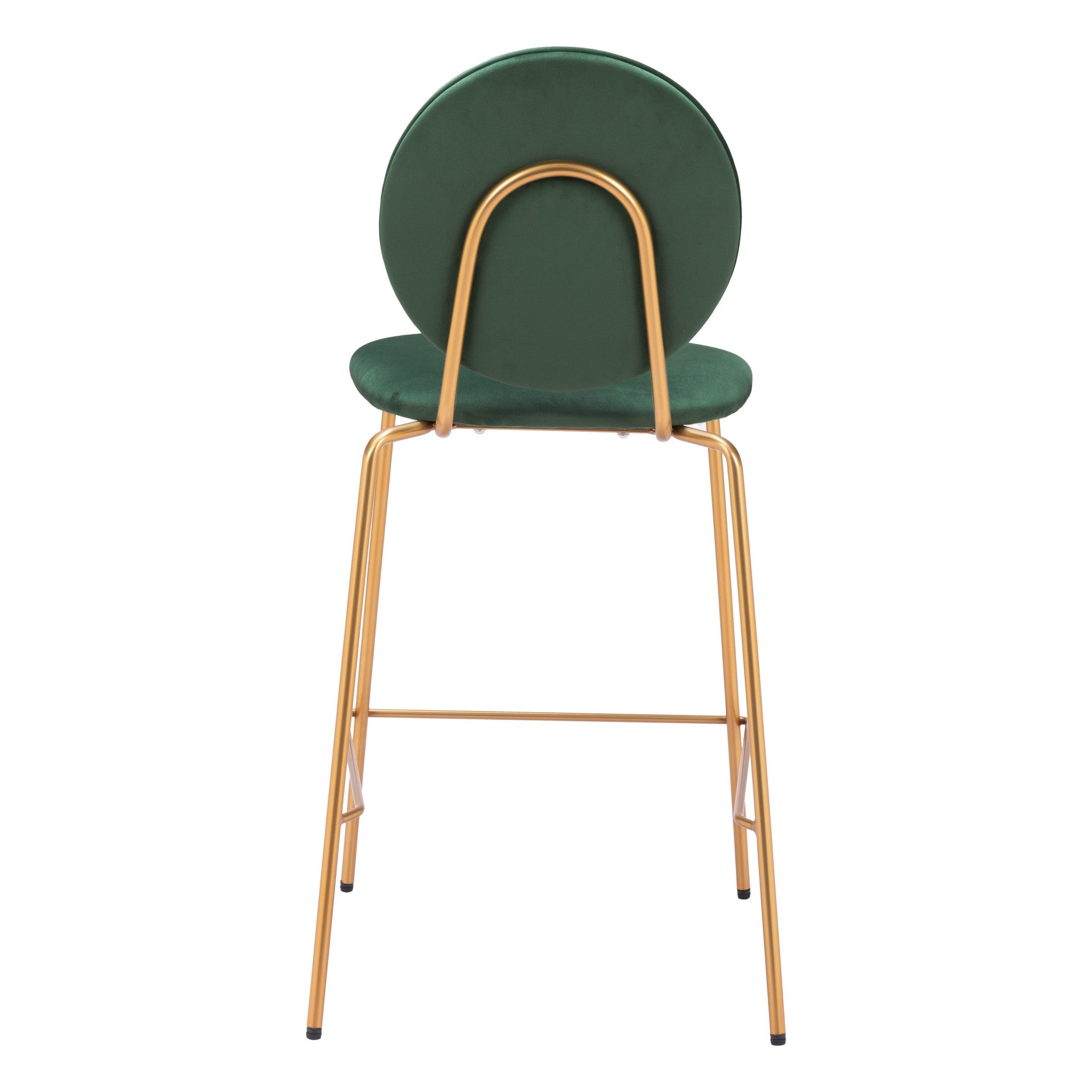 Odessa Counter Stool (Set of 2) Green & Gold ZUO Store
