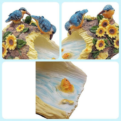 Hummingbird Gutter Extender Diverter, Decorative Downspout Extensions, Splash Block, Eco-Friendly Resin, 3