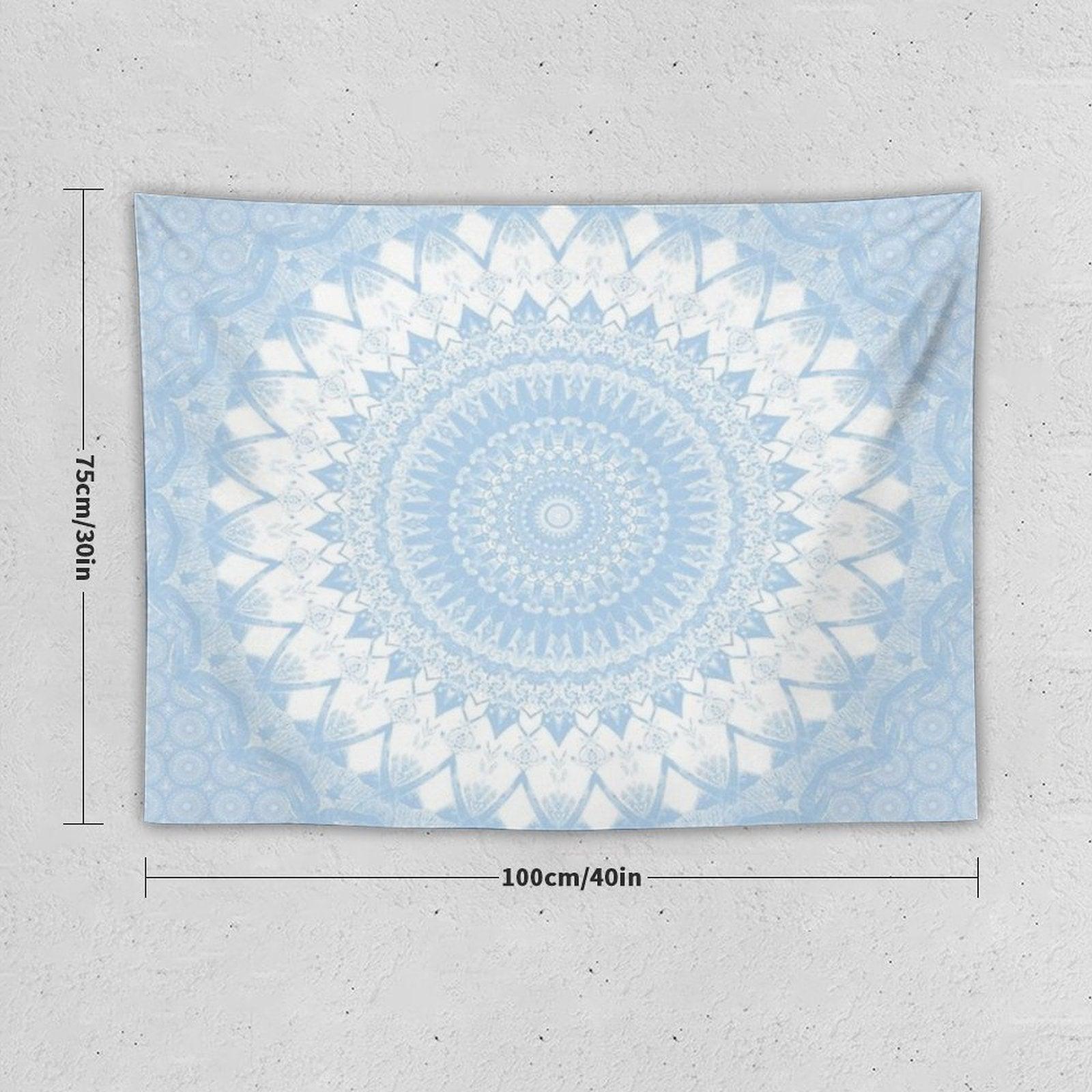 Baby Blue Boho Mandala Tapestry