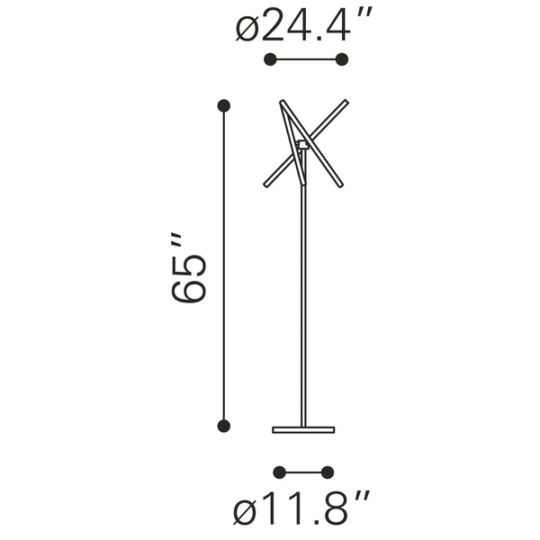 Garza Floor Lamp Brass