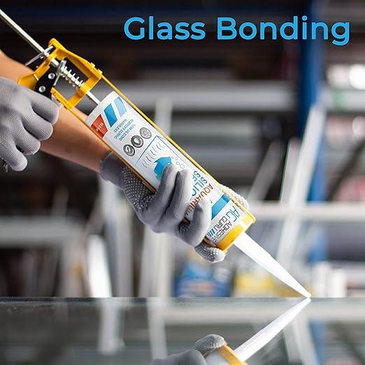 Aquarium Silicone Sealant Clear (2x10.5 floz) 100% Silicone, Waterproof Aquarium Safe, Non-Toxic Fish Tank Glue, Solvent Free, Rapid Curing, Strong Adhesion, Transparent, 2 Pack