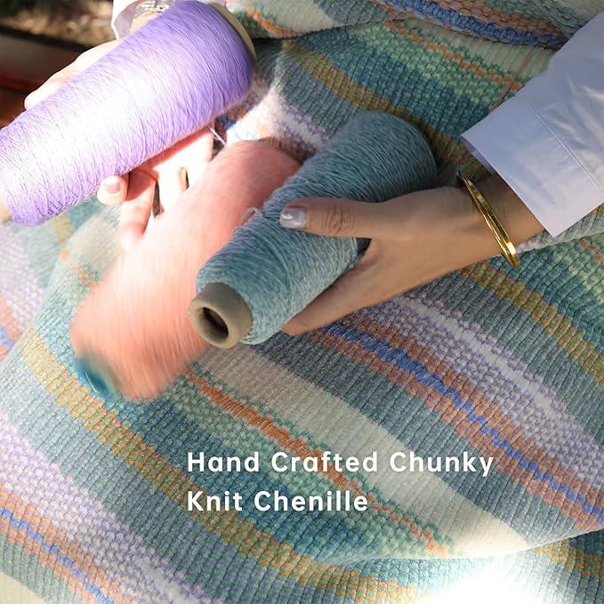 Soft Chenille Yarn Throw 50