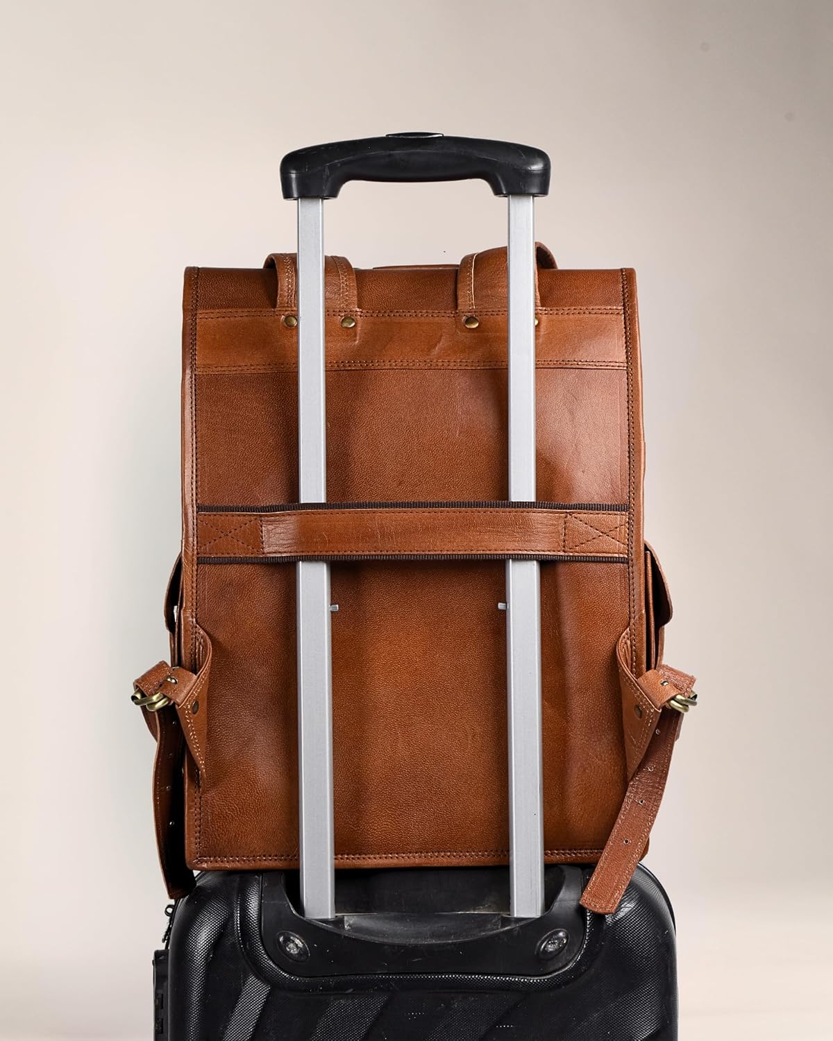 Vintage Leather Backpack Rucksack