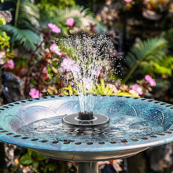 Solar Fountain Pump, Upgrade 1.8W Solar Fountain for Bird Bath with 6 Spray Patterns, Floating Solar Powered Water Fountain Pump for Bird Bath, Garden, Pond, Pool, Outdoor