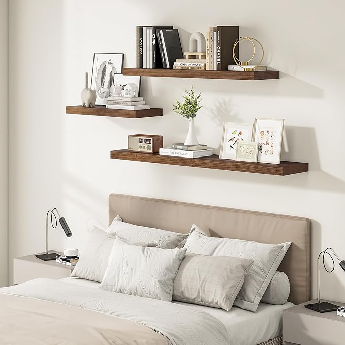Wide Floating Shelves for Wall 12 Inch Deep, 24