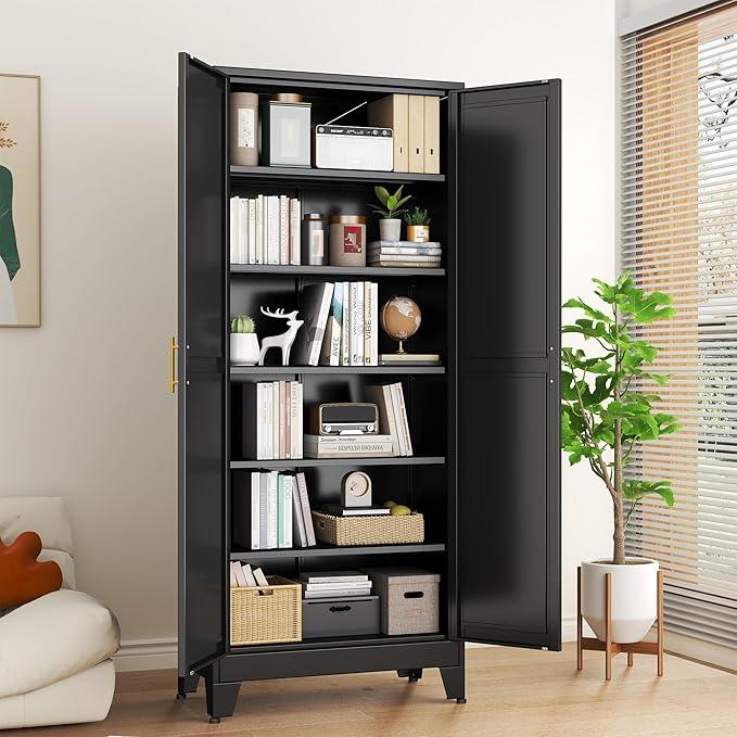 Black Metal Storage Cabinet,75
