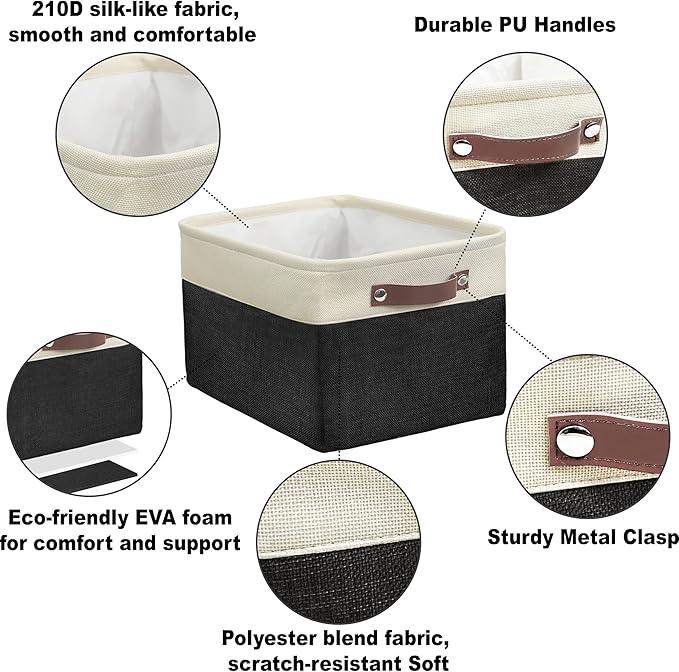 SIMPLE HOUSEWARE Large Fabric Storage Bin, 15