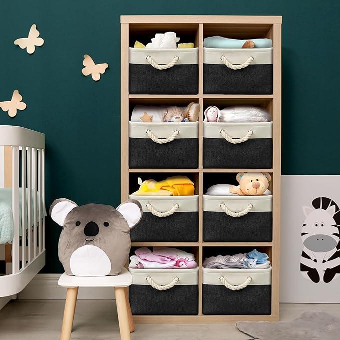 SIMPLE HOUSEWARE Large Fabric Storage Bin, 15.7