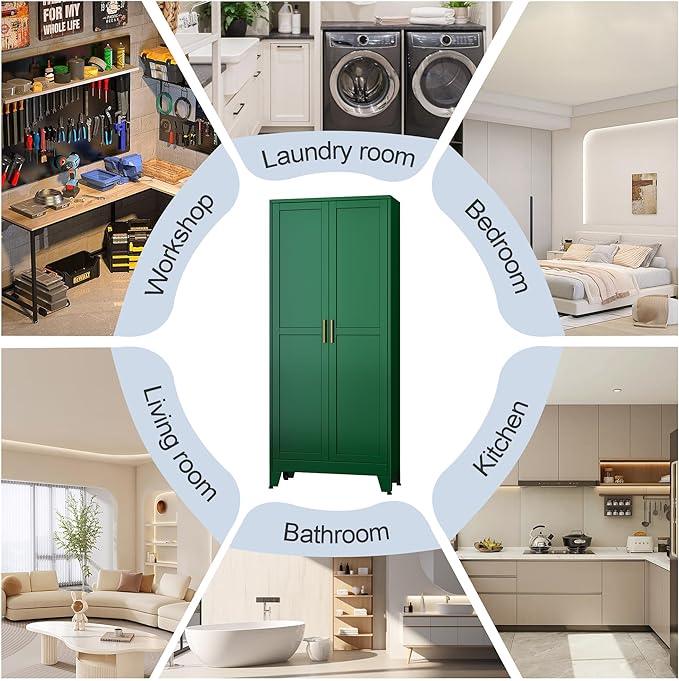 Green Metal Storage Cabinet,75