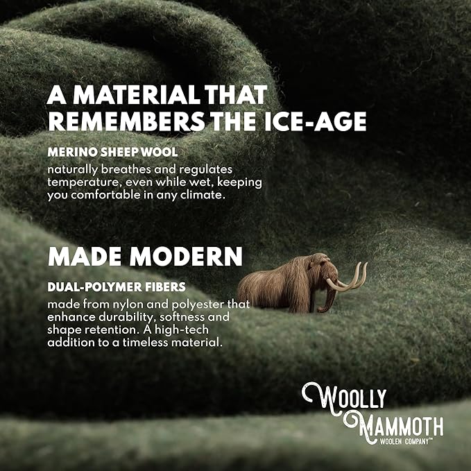 Woolly Mammoth Woolen Company Outdoor Merino Wool Throw Blanket - 66