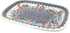 Blue Rose Polish Pottery Garden Butterfly Medium Rectangular Serving Platter