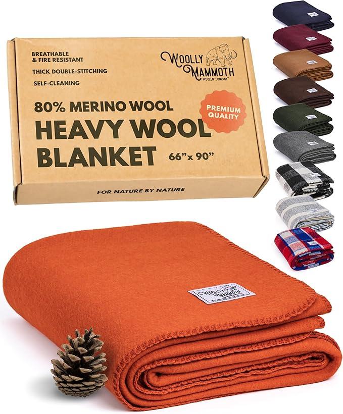 Woolly Mammoth Woolen Company Merino Wool Blanket - 66