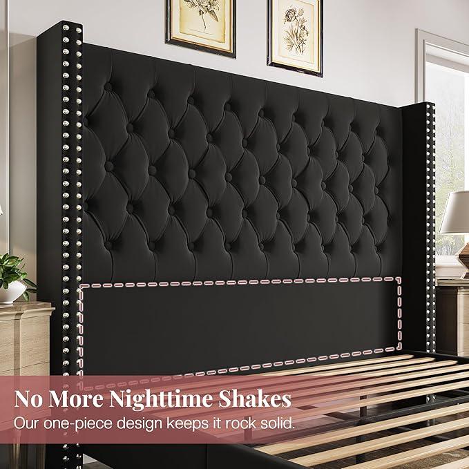 PaPaJet Queen Size Bed Frame with 61.4