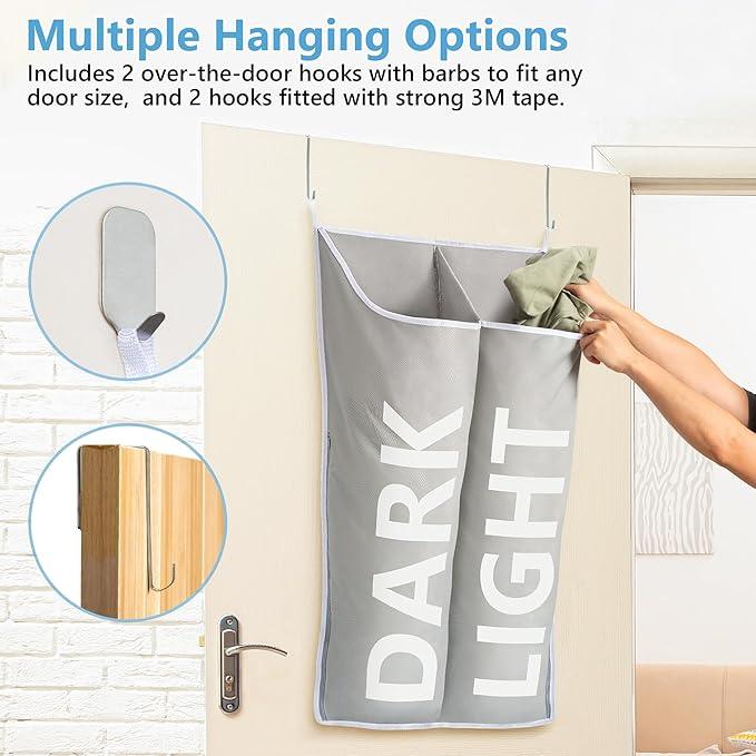 Hanging Laundry Hamper Bag XL 40x22