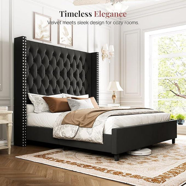 PaPaJet King Size Bed Frame with 61.4