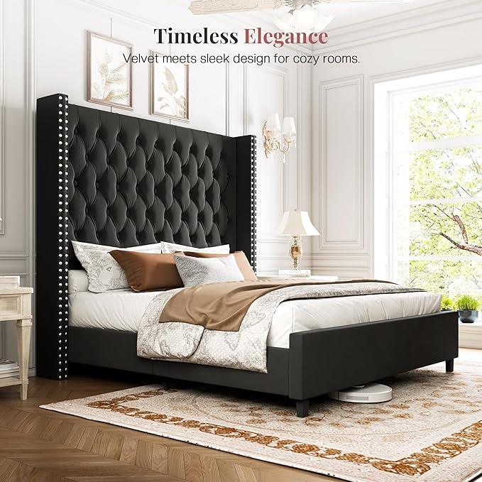 PaPaJet Queen Size Bed Frame with 61.4
