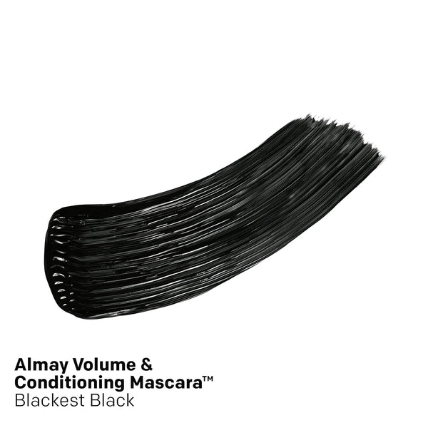 2-PACK Almay Volume & Conditioning Mascara, Hydrating All Day Wear, 10 Blackest Black, 0.27 fl oz.