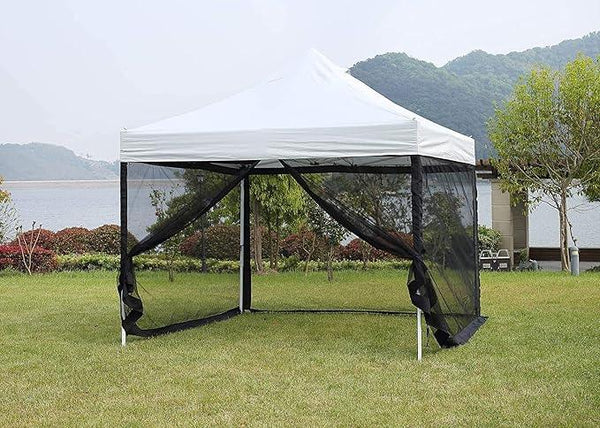 10x10 Mosquito Net with Zipper for Patio Camping Gazebo and Canopy Tent, Outdoor Gazebo Replacement Mosquito Netting Tent Screen Wall, Ultra Fine Mesh(Only Net No Frame)