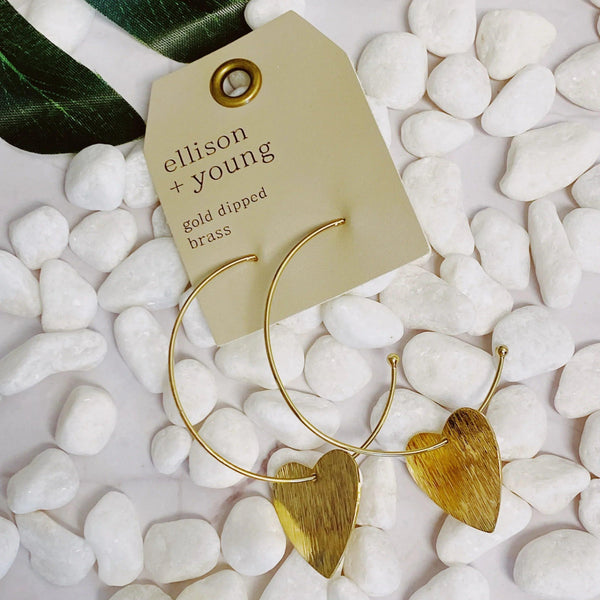 No Games Heart Hoop Earrings - Gifts for You 'n Me