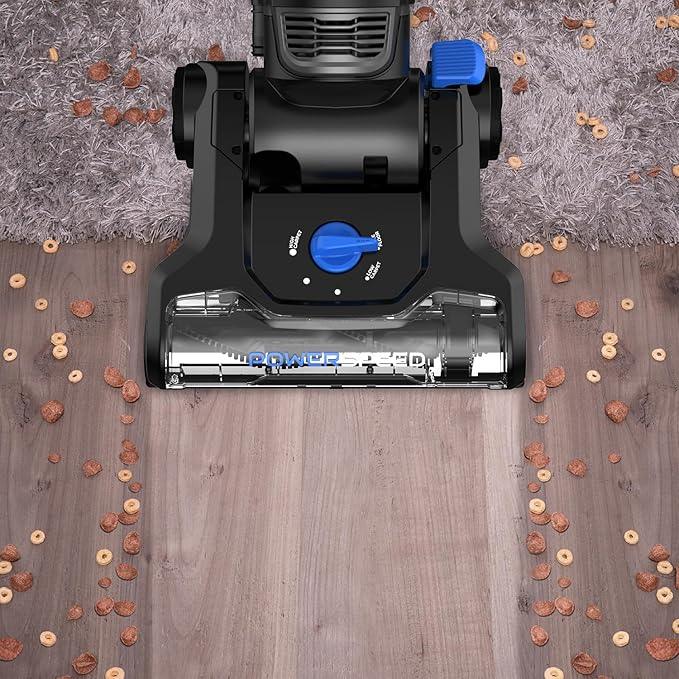 Eureka PowerSpeed Lightweight Upright Vacuum Cleaner for Carpet and Hard Floor, Powerful Bagless Upright Vacuum Cleaner for Home Pets, NEU181A, Blue