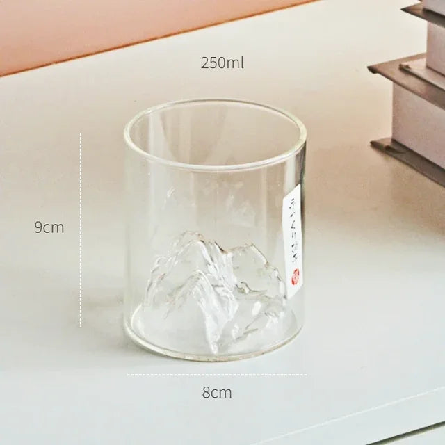 Small Transparent Glass Coffee Cup Mountain Glass Whisky Heat Resistant Tea Drink Milk Juice Cup Cups Drinking Glasses