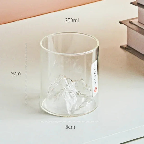 Small Transparent Glass Coffee Cup Mountain Glass Whisky Heat Resistant Tea Drink Milk Juice Cup Cups Drinking Glasses