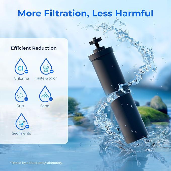 Waterdrop NSF/ANSI 42&372 Certified Water Filter, for Berkey® BB9-2® Black Filters, Berkey® Gravity Water Filter System and Waterdrop King Tank Series Travel, (Pack of 3)