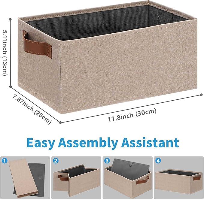 GhvyenntteS Small Fabric Storage Bins 6 Pack, 11.8