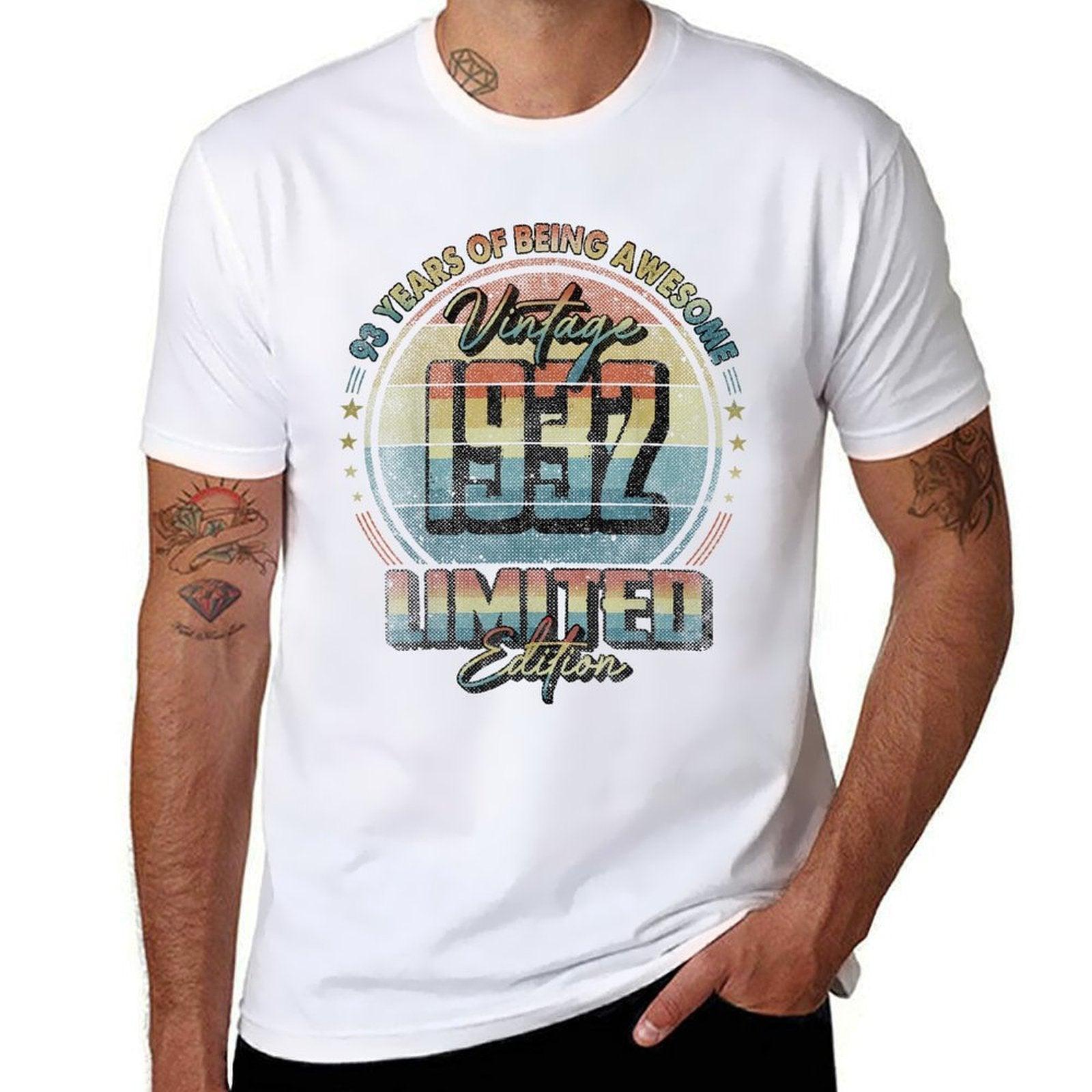 Vintage 1932 Limited Edition 93 Year Old 93rd Birthday  Stretchy T-Shirt